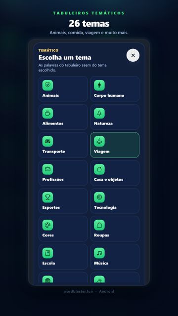 Tabuleiros temáticos