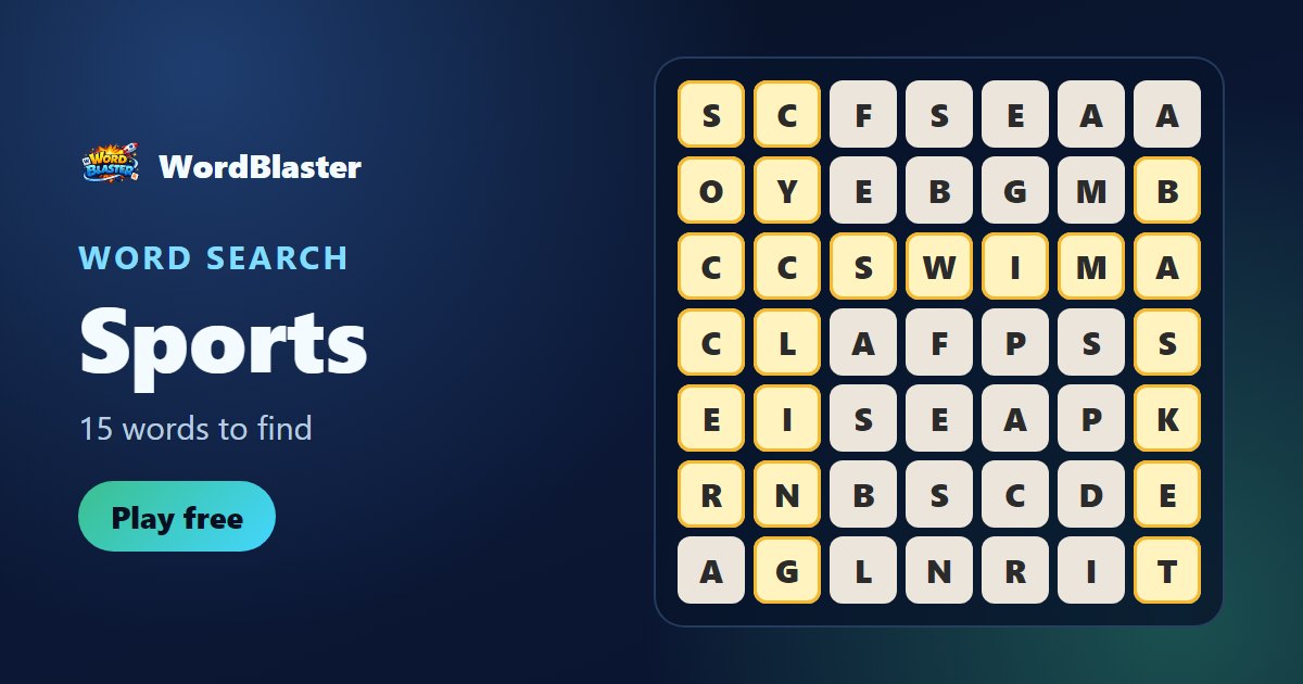 Sports word search